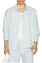 view 4 of 5 Wordmark Button Up Shirt in Baby Blue