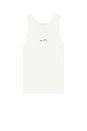 view 1 of 5 TOP SIN MANGAS WORDMARK in White