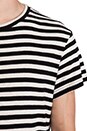 view 5 of 5 Striped Back Split Tee in Black & Old White