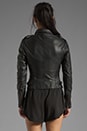 view 3 of 6 Tehmi Leather Biker Jacket in Black
