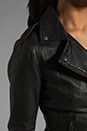 view 5 of 6 Tehmi Leather Biker Jacket in Black