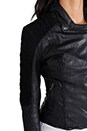 view 5 of 7 Xera Quilted Biker in Black/Black in Black & Black