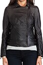 view 5 of 6 Chello Moto Biker Jacket in Dark Chocolate