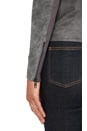 view 6 of 6 Geneva Drape Leather Jacket in Granite