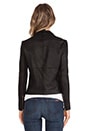 view 4 of 4 Lugano Leather Drape Jacket in Black