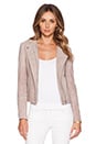 view 1 of 5 Ronq Collar Biker Jacket in Rose Powder