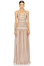 view 1 of 3 Eco Maxi Dress in Mocha & Off White