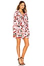 view 2 of 3 Scarlet Silk Print Mini Dress in Rouge Bouquet