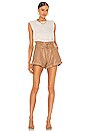 view 4 of 4 Dixon Leather Paper Bag Short in Almond