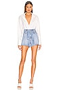 view 4 of 4 Banks Paper Bag Denim Boyfriend Short in Light Vintage Stone Wash