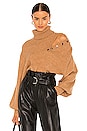 view 1 of 5 Blake Button Cashmere Blend Turtleneck Sweater in Camel