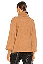 view 4 of 5 Blake Button Cashmere Blend Turtleneck Sweater in Camel