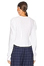 view 3 of 4 Blair Waffle Knit Puff Sleeve Pullover in White