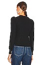 view 3 of 4 Blair Waffle Knit Puff Sleeve Pullover in Black