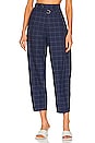 view 1 of 4 Syd Lightweight Flannel Balloon Pant in Jordie Navy Plaid