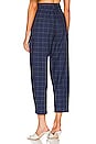 view 3 of 4 Syd Lightweight Flannel Balloon Pant in Jordie Navy Plaid