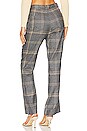 view 3 of 4 Lennon Lightweight Flannel Flare Pant in Fog Grey Plaid