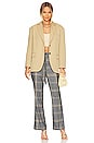 view 4 of 4 Lennon Lightweight Flannel Flare Pant in Fog Grey Plaid