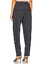 view 3 of 4 Allan Pinstripe Barrel Pant in Navy Beige Pinstripe