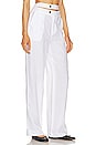 view 2 of 4 Theo Linen Double Waist Trouser in Linen White
