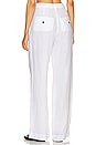 view 3 of 4 Theo Linen Double Waist Trouser in Linen White