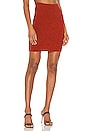 view 1 of 4 Jesse Ribbed Trim Mini Skirt in Paprika