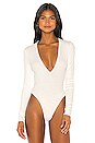 view 2 of 5 V-Neck Bodysuit in Ivory White