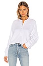 view 1 of 4 So Uptight Plunge Henley in White