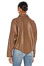 view 3 of 4 Madi Leather Tunic Top in Cognac