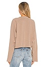 view 3 of 4 So Uptight Lightweight Plunge Henley in Stone Taupe