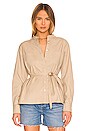 view 3 of 5 Lennox Canvas Tie-Back Button Down in Sandshell