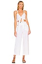 view 4 of 4 Paloma Linen Tie-Front Crop Top in Linen White