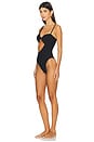 view 4 of 5 MAILLOT DE BAIN DAWN in Ribbed Black