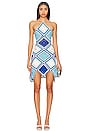 view 1 of 3 Hand Crochet Diamond Dress in Blue