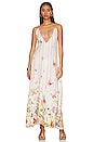 view 1 of 4 Lace Up Maxi Dress in Snow White Printed