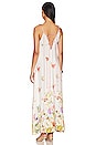 view 3 of 4 Lace Up Maxi Dress in Snow White Printed