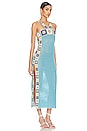 view 2 of 4 Patchwork Crochet Midi Dress in Malibu Blue