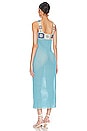view 4 of 4 Patchwork Crochet Midi Dress in Malibu Blue