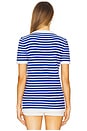 view 3 of 5 Loulou Striped Cardigan in Blue & White