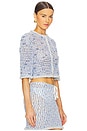 view 2 of 5 Galia Crop Sweater in Blue & White