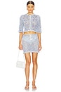 view 4 of 5 Galia Crop Sweater in Blue & White