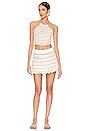 view 4 of 4 Hand Crochet Chevron Pattern Mini Skirt in Snow White