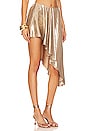 view 2 of 4 Asymmetrical Cut Out Midi Skirt in Bronze Shimmer