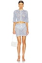 view 5 of 6 Galia Mini Skirt in Blue & White
