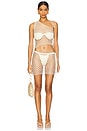 view 5 of 6 Serene Hand Crochet Pearl Beaded Mini Skirt in Ivory