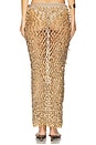 view 4 of 6 SAIA/VESTIDO REVERSÍVEL DE CROCHÊ FEITO À MÃO COM MIÇANGAS ADORA in Bronze