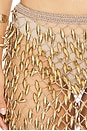 view 6 of 6 SAIA/VESTIDO REVERSÍVEL DE CROCHÊ FEITO À MÃO COM MIÇANGAS ADORA in Bronze