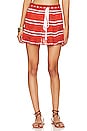 view 1 of 4 Crochet Striped Mini Skirt in Gold Flame