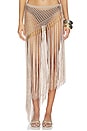 view 1 of 6 Aria Hand Crochet Fringe Skirt in Bronze