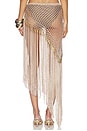 view 4 of 6 Aria Hand Crochet Fringe Skirt in Bronze
